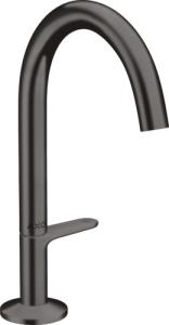 Praustuvo maišytuvas AXOR One Select 170 su paspaudžiamu (push-open) dugno vožtuvu, šlifuoto juodo chromo spalvos  (Brushed Black Chrome)