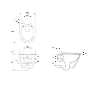 WC pakabinamas Genera Comfort su išmaniu dangčiu, ovalus