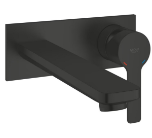 Praustuvo maišytuvas iš sienos GROHE Lineare, 207 mm ilgio, juodos matinės spalvos (Matte Black) 