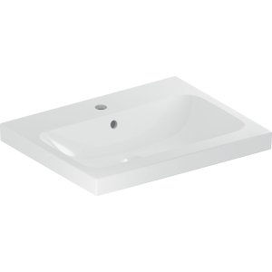 Praustuvas Geberit iCon Light 60X48 cm, su skyle maišytuvui, su perpylimo anga