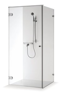 Dušo kabina Brasta Glass NORA 100x100x2000 skaidrus stiklas