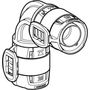 Alkūnė 90° PPSU d16mm, Geberit Flowfit