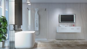 Vonia BALTECO Gamma 160x71x62 juodai dažyti šonai