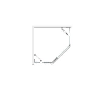 Dušo kabina Brasta Glass NIDA 883-888x883-888x2000 rudas stiklas