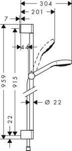 Dušo komplektas HANSGROHE Vario 110 / Unica C 90