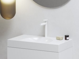 Praustuvo maišytuvas Ravak Spring SG014.00, 255 mm, baltos matinės spalvos