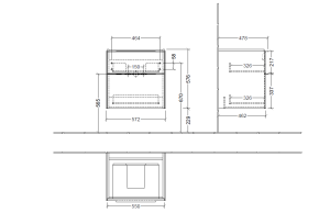 Spintelė Subway 3.0 572x576 Pure white juodos rankenėlės