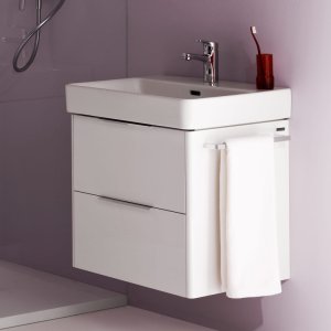 Spintelė praustuvui Laufen BASE 520x440x530 mm, su dviem stalčiais, praustuvui 810962, spalva- balta matinė