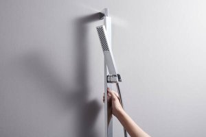 Dušo komplektas HANSGROHE Pulsify E 100, 1 srovės, EcoSmart, su 65 cm dušo stovu, spalva - chromo (chrome)