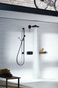 Dekoratyvinė dalis AXOR One potinkiniam termostatiniam maišytuvui, 3 fuknkcijų, matinė juoda
