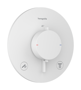 Dekoratyvinė dalis potinkiniam termostatiniam maišytuvui HANSGROHE Ecostat Comfort S, 2 funkcijos, spalva - balta matinė