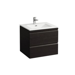 Spintelė su praustuvu Laufen PRO S 600x500x545 mm, plonas "slim" praustuvas, 2 stalčiai,  spintelės spalva - wenge