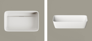 Praustuvas QUADRO ON 555x335, H125, silkstone, Matte CaffeLatte spalva