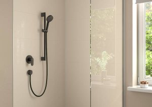Dekoratyvinė dalis potinkiniam dušo maišytuvui HANSGROHE Vernis Blend, 1 funkcijos, spalva - juoda matinė