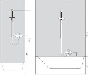 Dušo komplektas HANSGROHE Croma 100 Vario / Unica C 0.65 m