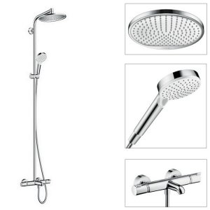 Termostatinė vonios/dušo sistema HANSGROHE Crometta S 240, 1 srovės, spalva - chromo (chrome)