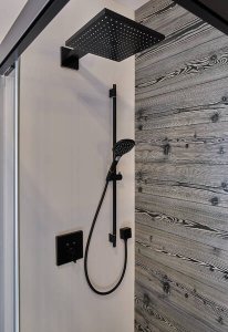 Rankinė dušo galva HANSGROHE Raindance Select E 120, 3 srovių, spalva - juoda matinė (matt black)