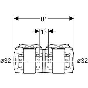 Mova PPSU d32mm, Geberit Flowfit