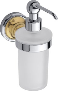 Pakabinamas muilo dozatorius Bemeta Retro, 230 ml,  aukso-chromo spalvos