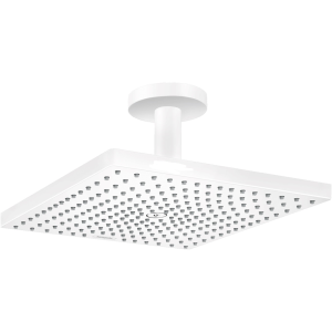 Dušo galva su laikikliu iš lubų HANSGROHE Raindance E 300, 1 srovės, spalva - balta matinė (matt white)