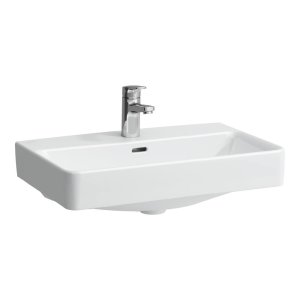 Praustuvas Laufen PRO S 600x380x95 mm, su 1 anga maišytuvui viduryje, spalva - balta LCC (LAUFEN Clean Coat)