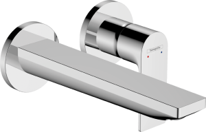 Praustuvo maišytuvas HANSGROHE Rebris E 200, iš sienos, su neužsidarančiu dugno vožtuvu, spalva - chromo (chrome)