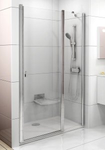 Dušo durys nišai Ravak Chrome CSD2-110, blizgiu profiliu, skaidriu stiklu