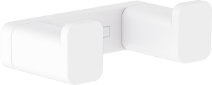 Dvigubas kabliukas Hansgrohe AddStoris, matinis baltas