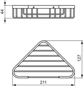 Lentynėlė Ideal Standard IOM, kampinė, juoda matinė