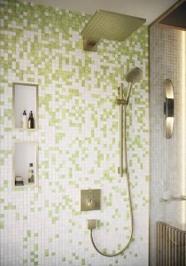 Rankinė dušo galva HANSGROHE Raindance Select S 120, 3 srovių, spalva - šlifuotos bronzos (brushed bronze)