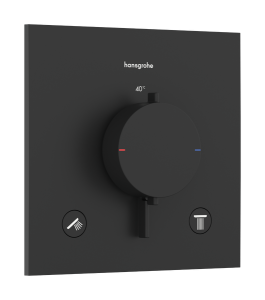 Dekoratyvinė dalis potinkiniam termostatiniam maišytuvui HANSGROHE Ecostat Comfort E, 2 funkcijos, spalva - juoda matinė
