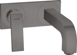 Praustuvo maišytuvas AXOR Citterio 220 mm, iš sienos, šlifuoto juodo chromo spalvos (Brushed Black Chrome)