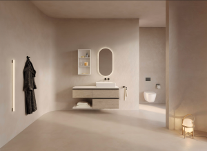 Veidrodis Roca LUNA, matmenys: 450x30x900mm, ovalus, su perimetro LED apšvietimu