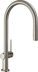 Plautuvės maišytuvas Hansgrohe Talis M54 su ištraukiama žarna,nerūdijantis plienas