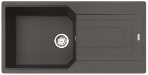 Fragranito plautuvė Franke URBAN UBG611-100 su ekscentriniu ventiliu, pasukama rankenėle, spalva - tamsiai pilka (slate grey)