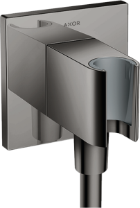 Dušo laikiklis su žarnos pajungimu AXOR ShowerSolutions, poliruoto juodo chromo spalvos (Polished Black Chrome)