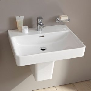 Praustuvas Laufen PRO S 650x465x95 mm, be angos maišytuvui, be perlajos, su uždengtu perlajos kanalu, spalva - balta LCC (LAUFEN Clean Coat) 