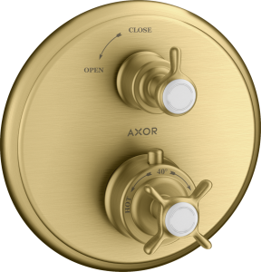 Dekoratyvinė dalis AXOR Montreux potinkiniam termostatiniam maišytuvui, 1 funkcijos, šlifuoto aukso spalvos (Brushed Gold Optic)