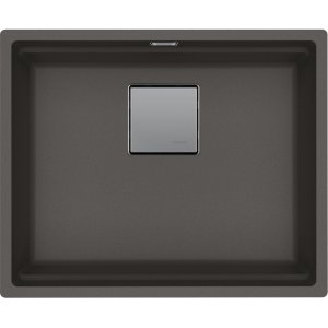 Fragranito plautuvė Franke KUBUS 2 KNG110-52, su ekscentriniu ventiliu, montuojama iš apačios stalviršio, spalva - tamsiai pilka (slate grey)