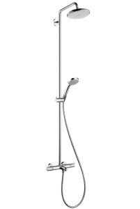 Termostatinė vonios/dušo sistema HANSGROHE Croma 220, 1 srovės, spalva - chromo (chrome)