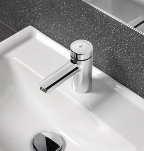 Praustuvo maišytuvas Schell PETIT SC (HD-K), savaime užsidarantis, šaltam vandeniui, reguliuojamas vandens veikimo laikas