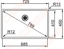 Nerūdijančio plieno plautuvė Franke BOX BXX210/110-68 su užkemšamu ventiliu