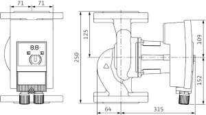 Cirkuliacinis siurblys Yonos MAXO 40/0,5-12 PN6/10
