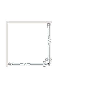 Dušo kabina Brasta Glass SIMONA 875-888x875-888x2000 skaidrus stiklas, juodas profilis