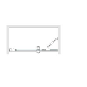 Dušo durys Brasta Glass RITA 995-998x2000 matinis stiklas