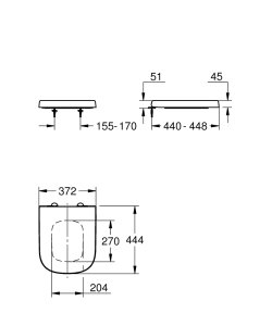 WC dangtis GROHE Euro Ceramic su lėto nusileidimo funkcija