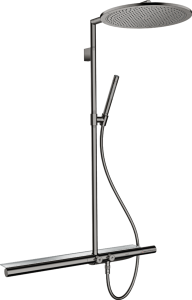 Termostatinė dušo sistema AXOR ShowerSolutions su 350 1jet lietaus dušo galva, poliruoto juodo chromo spalvos (Polished Black Chrome)