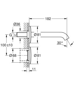 Sensorinis praustuvo maišytuvas iš  GROHE Essense, 100–230 V kintama, 50–60 Hz, chromo spalvos