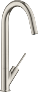 Plautuvės maišytuvas AXOR Starck 300 su sukiojamu snapu, nerūdijančio plieno spalvos (Stainless Steel Finish)