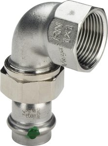 Alkūnė išardoma presuojama/vidiniu sriegiu 35x1 1/4 (Inox)